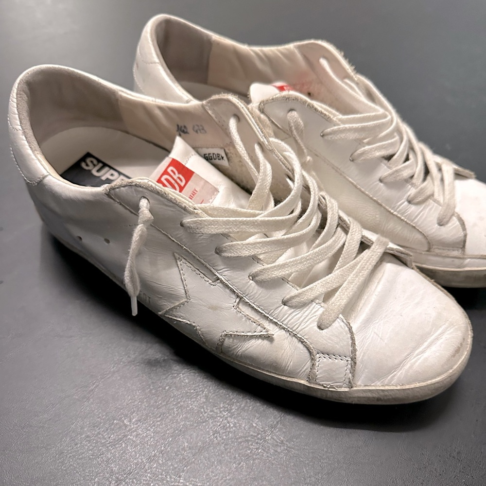Golden Goose Leather Printed Sneakers - Size 10! Too wide for me